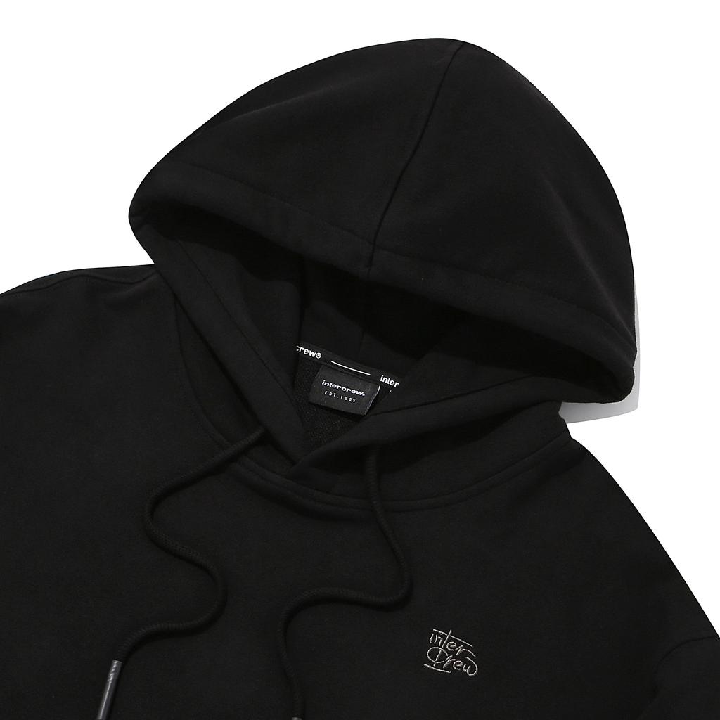 INTERCREW Logo Variation Hooded Pullover Black Ita3Th31Abk