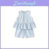 Mädchen Sommer Baumwolle Ärmellos Kleid Shorts Set Für Kinder
