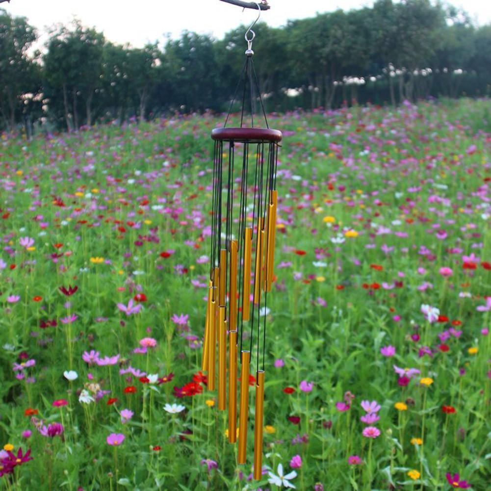 12-Tube Metal Wind Chime Premium Rotating Aluminum Tubes  Tuned Chime Garden Home Decoration