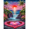 5D Landscape Art Diamond Kit, DIY Diamond Painting Waterfall and Crafts To Decorate Home Walls