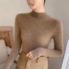Women's Seamless High-Neck Cashmere Sweater - Autumn/Winter Slim Fit Knitwear
