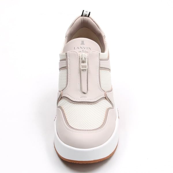Lanvin en Bleu Platform Sneakers Ivory Size Women's Zip-Up 2867, Combi, 23.5cm