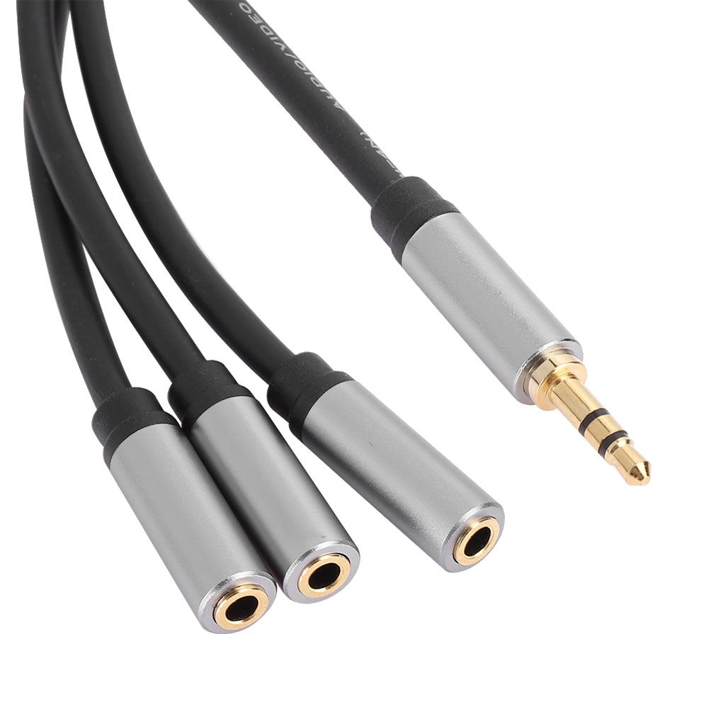 3.5mm 0.1in 3 in 1 Audio Splitter Cable 1 Male to 3 Female Stereo Wire High Compatibility3.5mm 0.1in 1 Male to 3 Female