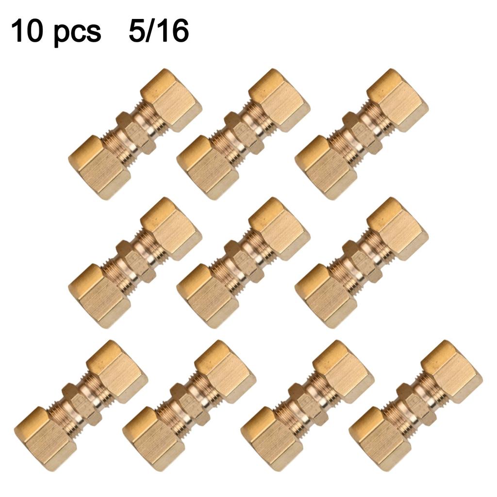 Brass Brake Line Union Kit with Ten Pieces Compatible with For OD Tubing