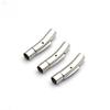 5Pcs/Lot Stainless Steel Snap Push Buckle Leather Cord Bracelet Spring Buckle Titanium Steel Jewelry Findings Wholesale