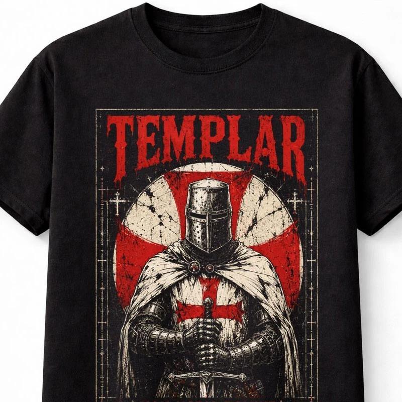Templar Non Nobis Domine Crusader Knight Medieval Cross Unisex TShirt S