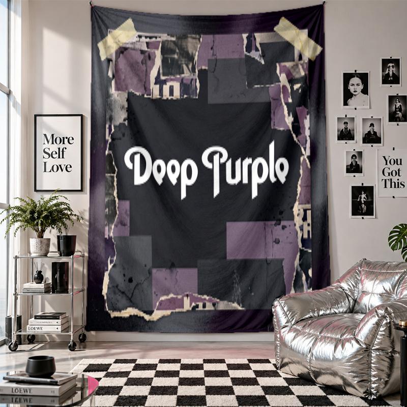 Deep Purple Wall Tapestry Home Decor Wall Hanging Cloth for Bedroom Living Room Background