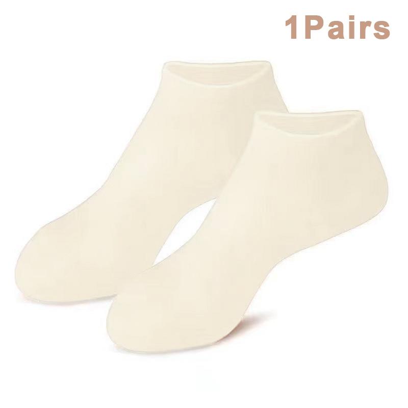 1 par de calcetines hidratantes de silicona para el cuidado de los pies, antisequedad de la piel, antigrietas, exfoliantes, eliminan la piel muerta y alivian el dolor