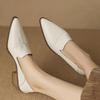 Mode 2024 Neue Frühjahr Frauen Schuhe Pumpen Spitz Blockabsatz Komfortable Alle-spiel Casual Damen Schuhe Aus Echtem Leder retro Heels