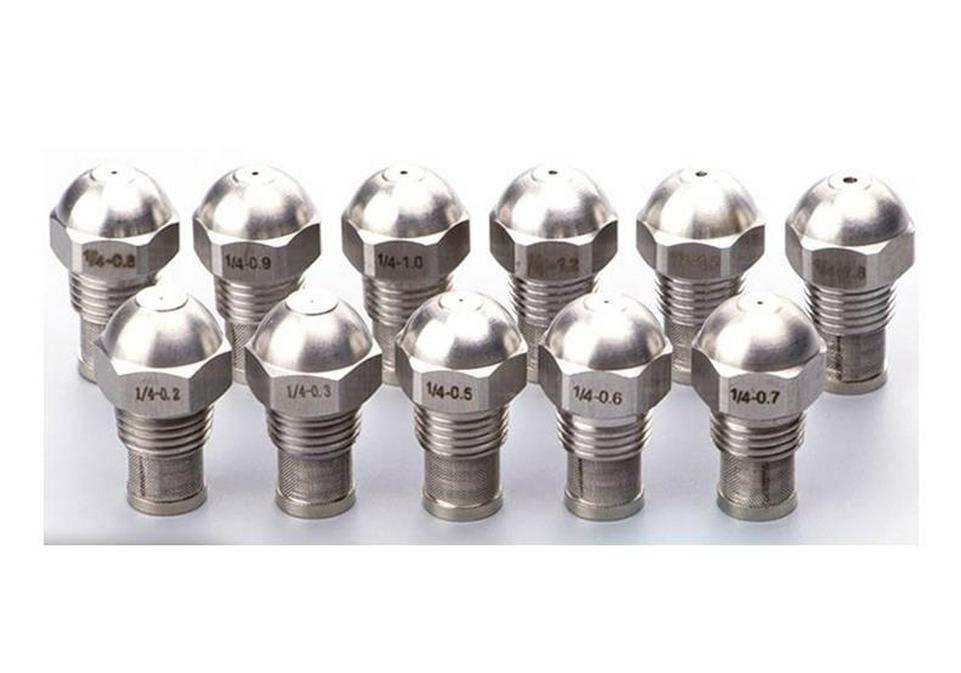 Stainless Steel 1/2" Fine Atomizing Nozzle for Fuel Injection, Humidification, & Mist Cooling.