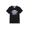 Graffiti Logo Print Crew Neck Short Sleeve T-Shirt Women Tops Black DK010334BLK1
