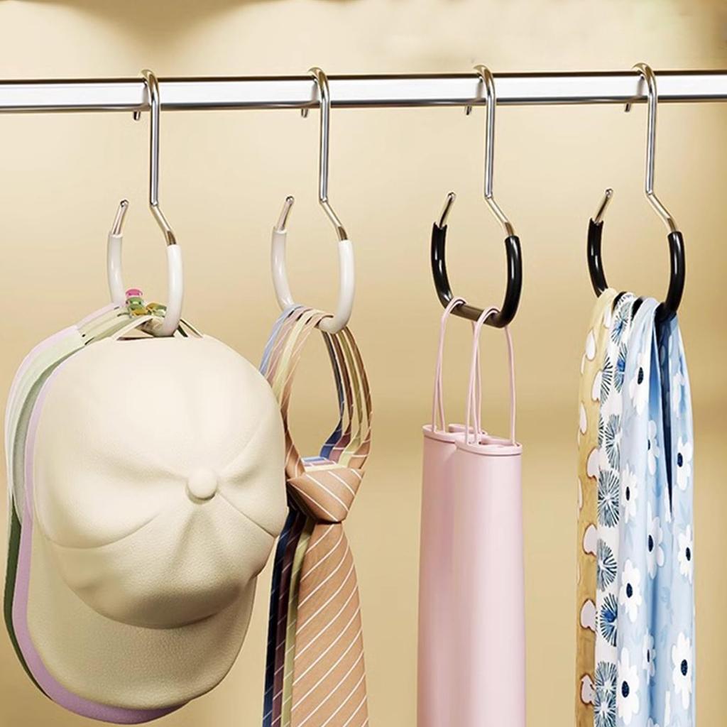 4 Pack Hat Organizer for Baseball Caps, Hat Rack for Caps Scar Handbag Stainless Steel Hat Hangers for Closet