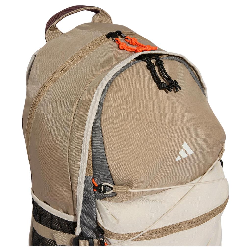 Adidas Modern Logo Fabric Backpack Unisex Backpacks White Clay-Brown LE8376