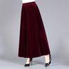 Golden Velvet Elastic Skirt A-shaped Skirt, Women's Large-size High-end Dance Skirt, High Waist and Thin Versatile Long Skirt