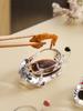 Creative Kitty Dip Dish Crystal Glass Tomato Salad Soy Sauce Vinegar Dry Dish Cartoon Home Snack Small Plate Chopsticks Holder