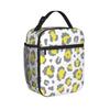 Leopard Animal Fur Printing Thermal Insulated Lunch Bag for Travel  Portable Food Bag Thermal Cooler Lunch Boxes
