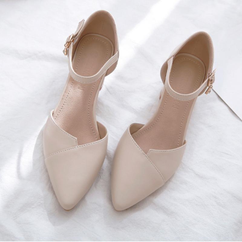 Korean Version Wild Thick with Pointed Single Shoes Fashion Comfortable High Heels Trend Sexy High Heels Wedding Shoes Mujer