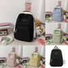 Nylon Large Capacity Backpack For Middle School Students With Letter Print Design For Daily Use