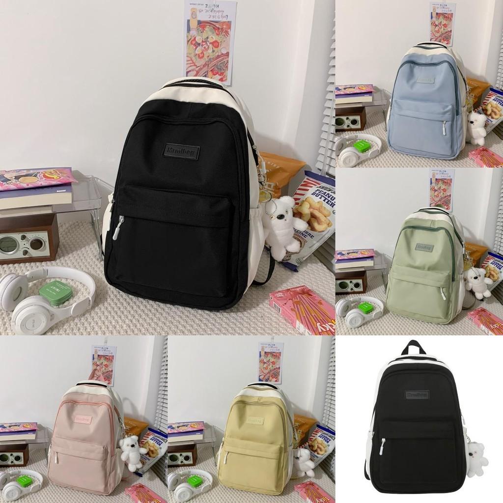 Nylon Large Capacity Backpack For Middle School Students With Letter Print Design For Daily Use