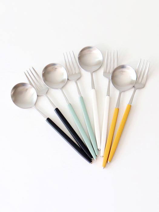 kamomekitchen lumis сатиновые десертные приборы 4 цвета Mint