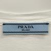 Prada 19Stainless Steel White 39507 Cotton Logo T-Shirt Tops 42 whiteUsed