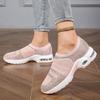 New fly-woven large-size women's shoes, sports soft sole, one pedal, breathable, casual and comfortable running women's shoes