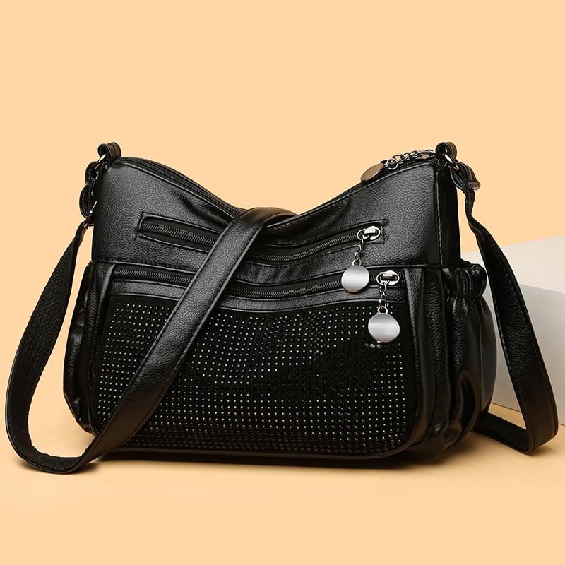 

Женская сумка из мягкой искусственной кожи, женская мода, простые сумки через плечо, весна 2025, сумки для мам, сумка через плечо с регулируемым ремешком, сумка-портфель