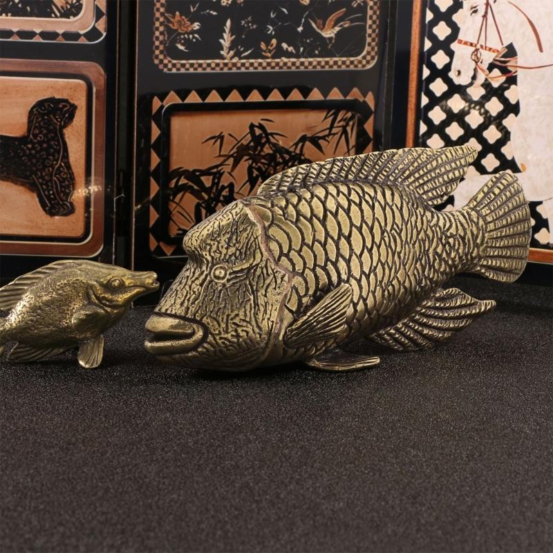 Animal Statue Figurine Retro Wrasses Statue Figurines Sculpture Tabletop Centerpieces Home Decors Collectibles Figurine