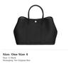 HERMES Garden Party Negonda Calfskin Handbag 30 Women's 89 Noir Black H051568CK89
