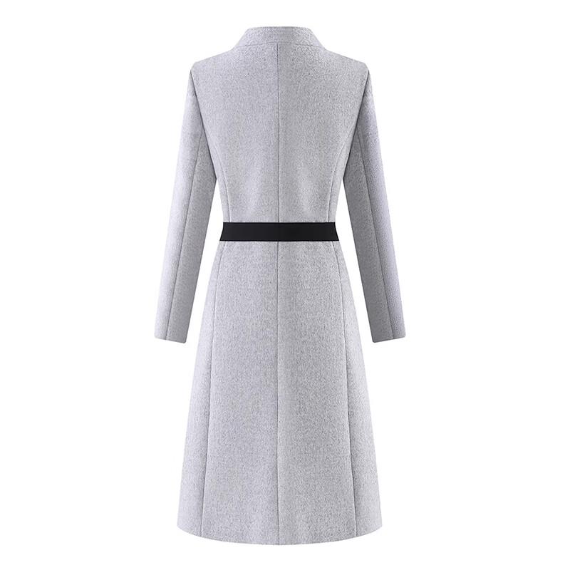 Women's Waist-Cinching Professional Wool Blend Coat