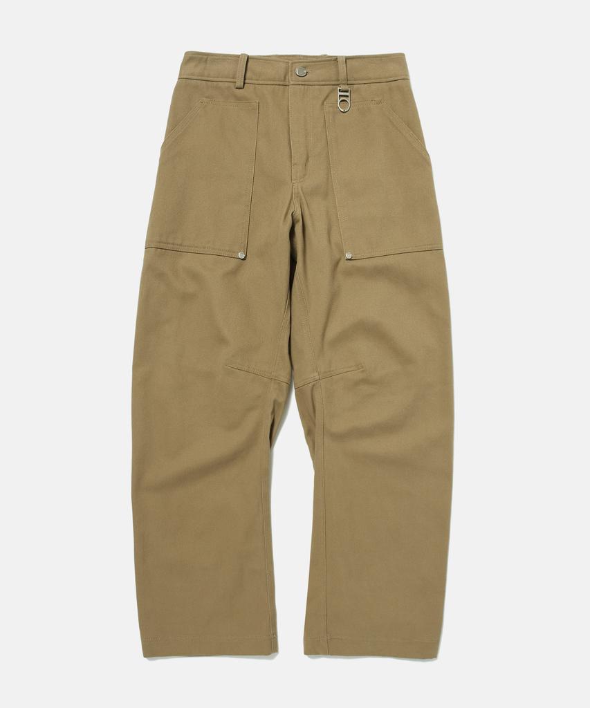 DTHIRTYONE Carpenter Curved Cotton Pants (Camel Beige)