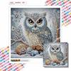 New Arrival 5D DIY Full Circle Diamond Painting "Owl" Embroidery Cross Stitch Home Decor Gift