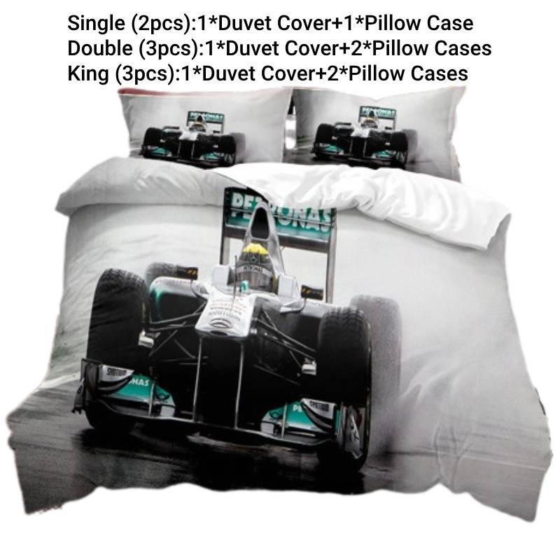 Stilvolles und lebhaftes 3D-digital bedrucktes Supercar-Bettwäscheset Direktverkauf des Herstellers