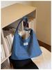 Women's Large Capacity Polka Dot Canvas Tote - Korean Style Commute and School Shoulder Bag