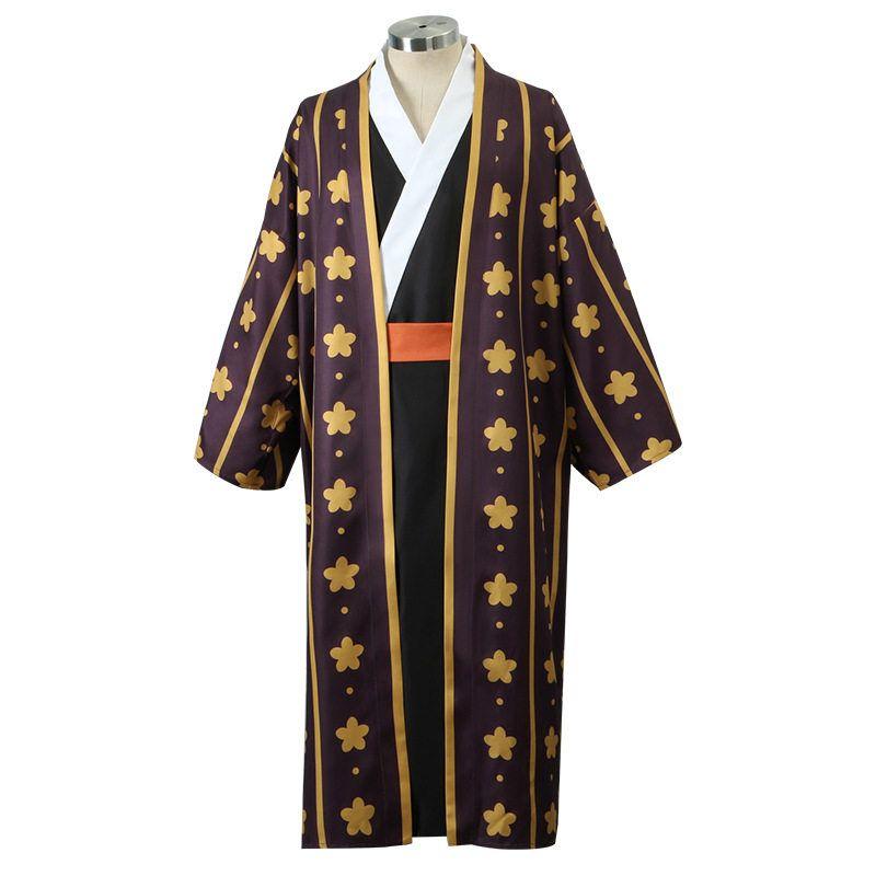 One Piece Movie Version Trafalgar Law Japanese Yukata Kimono Set Cosplay Costume Set Halloween