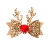 1/2pcs Shiny BB Hair Clips Hairpin Women Girls Cute Double Layered Bow Tie Barrettes Accessories Christmas Hairgrip Headdress