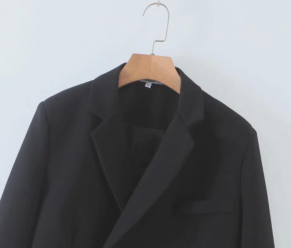 Trendy Spring & Autumn Women's Short-Sleeve Suit Jacket + High-Waist Pocket Skirt