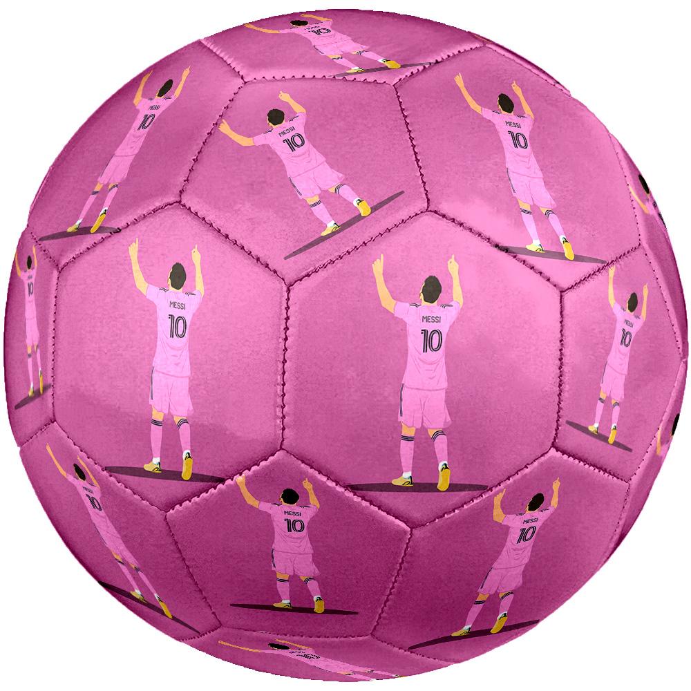 Posizione di Celebrazione di Messi Taglia 5 Calcio Pallone da Calcio Cucito a Macchina Universale per Interni/Esterni Regalo Commemorativo Perfetto per gli Amanti del Calcio