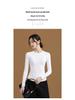 Women's Slimming Long Sleeve Velvet-Lined Base Layer Shirt - Autumn/Winter Fashion Round Neck Top