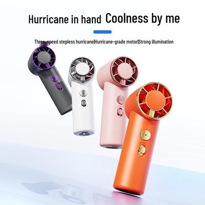 Portable USB Mini Handheld Fan with Light - High-Speed for Office & Outdoor Use