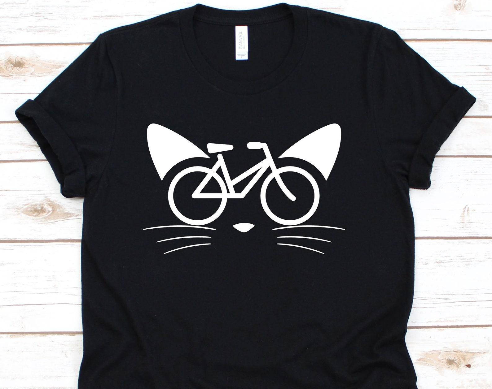 Cat Bike Shirt, Cat Owners, Cat Lovers Shirt, Bike Shirt, Biker Shirt, Bicycle, Cycling Shirt, Cyclist, Biker Lovers 2XL