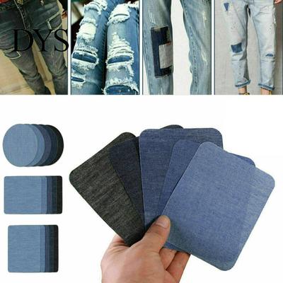 Jeans Repair Patches 25/30PCS Iron On Kit Inside Thigh Denim Rectangular Hole Elliptical Square Shape Ripped Decorating Patch Set for Clothes