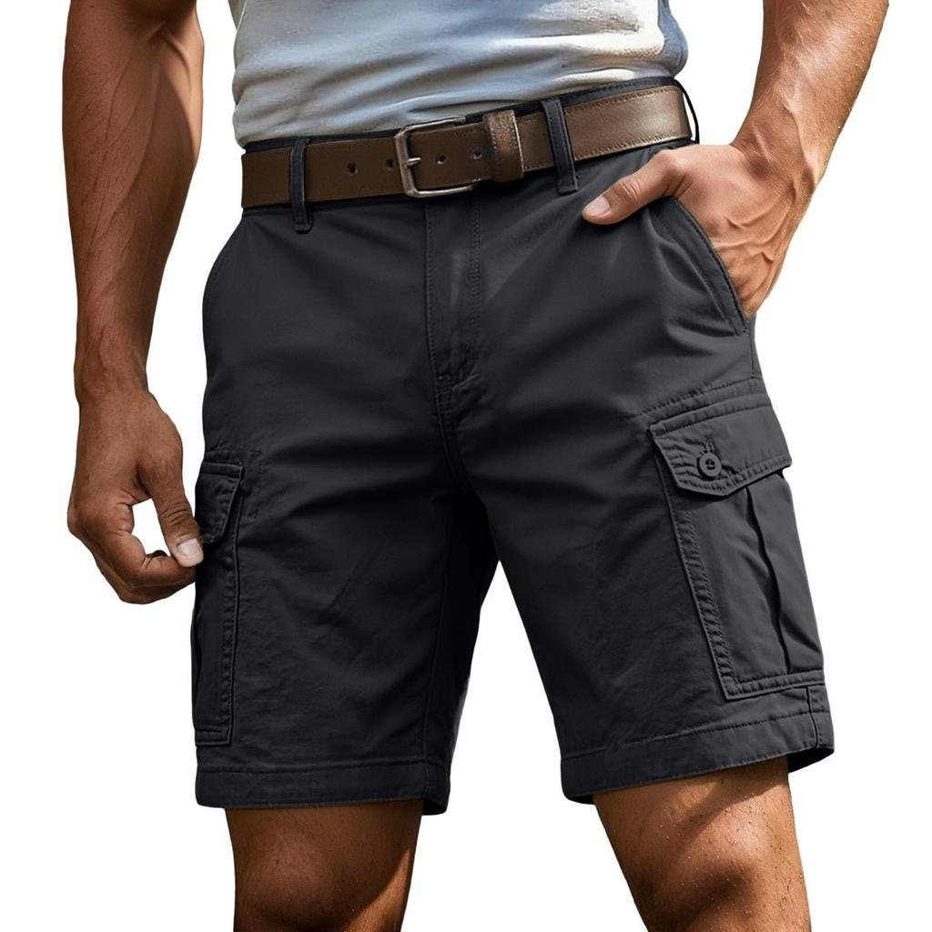 Mens Summer Cargo Shorts Relaxed Fit Outdoor Hiking Shorts Multi Pocket Sports Shorts Casual Work Shorts