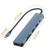 Adaptateur Hub USB-C 6en1 - Non spécifié - HDMI 4K - 2 ports USB 3.0 - Lecteur de cartes SD-TF - PD 100W