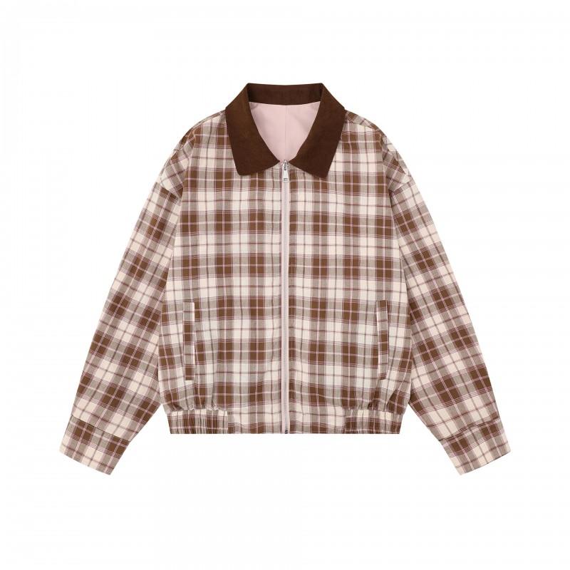 Unisex Herringbone Tweed Box Jacket 2026 Lightweight Windproof Cotton Outerwear Men Women