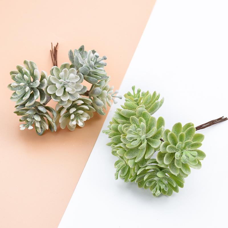 2/5PCS Silk Flowers Scrapbooking Artificial Plants Home Room Wedding Party Decoration Fake Plastic Decorative Christmas Wreaths