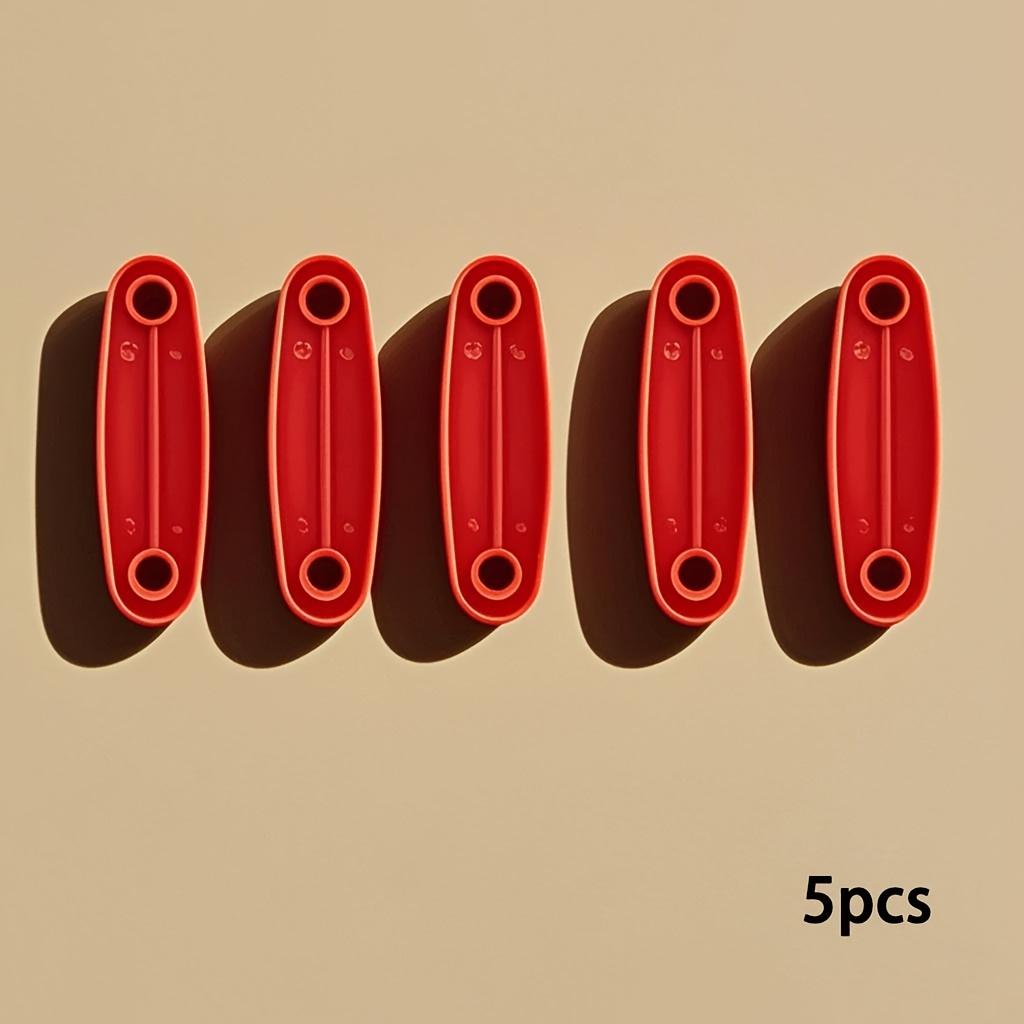 

5pcs Solid Color Outdoor Tent Adjustment Buckle Tent Construction Rope Fixing Buckle with Two Holes Sliding Plate Ceiling Accessories красный