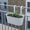 Ovale Metalen Hangende Plantenbak Multifunctionele Balkonreling Bloempot Binnen & Buiten Gebruik