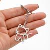 Unique Animal Pendant Keychain Stainless Steel Jewelry Gift Ornament For Women Best Friend Souvenir Birthday