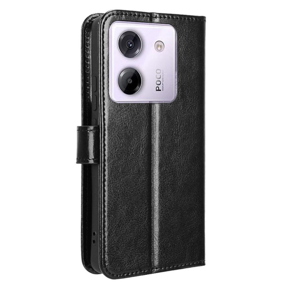 For Xiaomi Poco M7 Pro 5G Case Crazy Horse Texture PU Leather Phone Wallet Cover